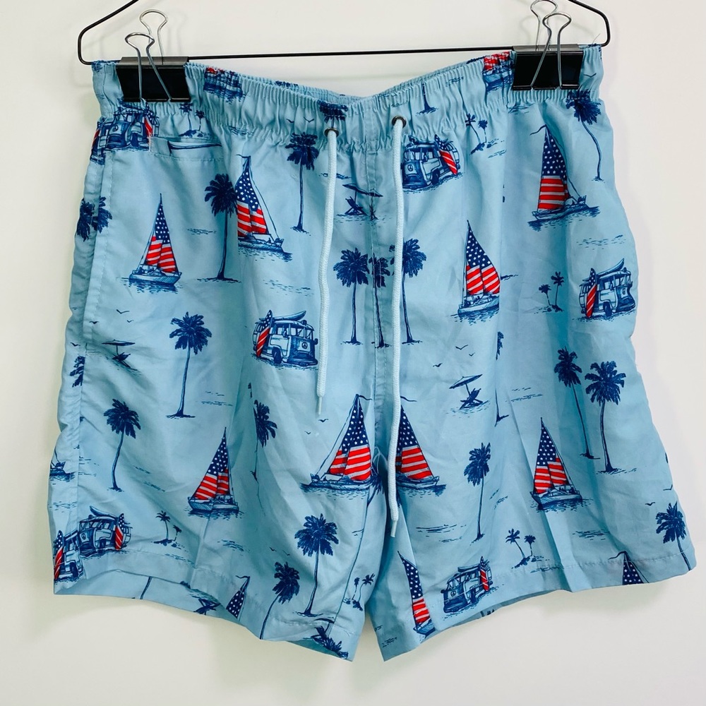 Free Planet Sailing Volkswagen Flag Swim Trunks M